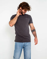 The Salt Water Seeker Mens Cabin T-Shirt in Faded Black