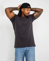 The Salt Water Seeker Mens Golden T-Shirt in Faded Black