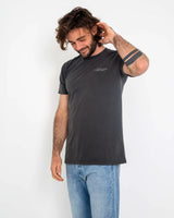 The Salt Water Seeker Mens Map 2.0 T-Shirt in Faded Black