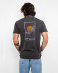 The Salt Water Seeker Mens Map 2.0 T-Shirt in Faded Black