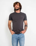 The Salt Water Seeker Mens Wild West T-Shirt in Faded Black