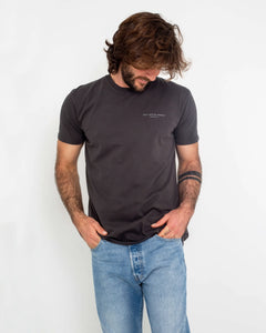 The Salt Water Seeker Mens Wild West T-Shirt in Faded Black