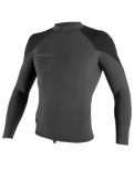 The O'Neill Mens Reactor-2 1.5mm Long Sleeve Top in Graphite, Black & Ocean