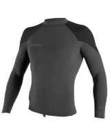 The O'Neill Mens Reactor-2 1.5mm Long Sleeve Top in Graphite, Black & Ocean