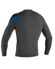 The O'Neill Mens Reactor-2 1.5mm Long Sleeve Top in Graphite, Black & Ocean