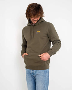 The Salt Water Seeker Mens Good Vibes Hoodie in Army