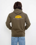 The Salt Water Seeker Mens Good Vibes Hoodie in Army