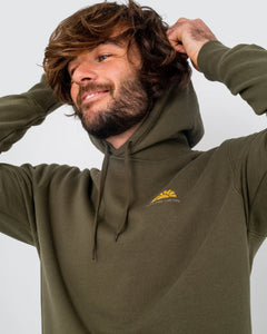 The Salt Water Seeker Mens Good Vibes Hoodie in Army