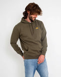 The Salt Water Seeker Mens Good Vibes Hoodie in Army