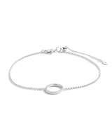 Circle Anklet in Silver