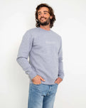 The Salt Water Seeker Mens Dream Sweatshirt in Athletic Grey