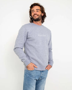 The Salt Water Seeker Mens Dream Sweatshirt in Athletic Grey