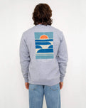 The Salt Water Seeker Mens Dream Sweatshirt in Athletic Grey