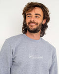 The Salt Water Seeker Mens Dream Sweatshirt in Athletic Grey