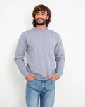 The Salt Water Seeker Mens Fins Sweatshirt in Athletic Grey