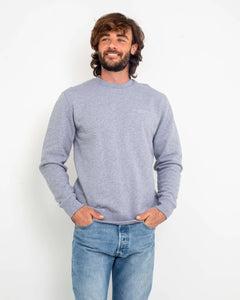 The Salt Water Seeker Mens Fins Sweatshirt in Athletic Grey