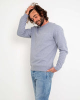 The Salt Water Seeker Mens Fins Sweatshirt in Athletic Grey