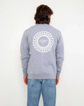 The Salt Water Seeker Mens Fins Sweatshirt in Athletic Grey