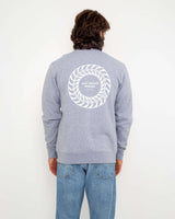 The Salt Water Seeker Mens Fins Sweatshirt in Athletic Grey