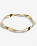 Riviera Hammer Wave Bangle in Gold