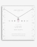 Affirmation Crystal Love Necklace in Silver & Rose Quartz