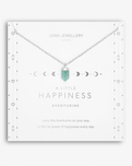 Affirmation Crystal Happiness Necklace in Silver & Aventurine