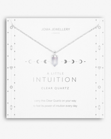 Affirmation Crystal Intuition Necklace in Silver & Quartz