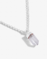 Affirmation Crystal Intuition Necklace in Silver & Quartz