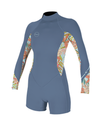 The O'Neill Womens Bahia 2mm Back Zip Spring Wetsuit in Infinity, Dahlia & Dahlia