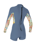 The O'Neill Womens Bahia 2mm Back Zip Spring Wetsuit in Infinity, Dahlia & Dahlia