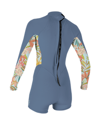 The O'Neill Womens Bahia 2mm Back Zip Spring Wetsuit in Infinity, Dahlia & Dahlia