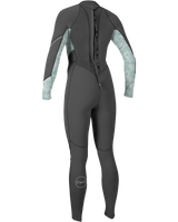 The O'Neill Womens Bahia 3/2mm Back Zip Wetsuit in Graphite & Mirage Tropical