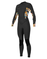 Bahia 3/2mm Back Zip Wetsuit in Black & Demi Floral