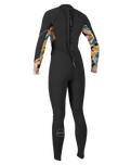 Bahia 3/2mm Back Zip Wetsuit in Black & Demi Floral