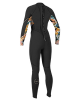 Bahia 3/2mm Back Zip Wetsuit in Black & Demi Floral