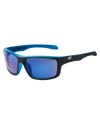 The Dirty Dog Axle Polarised Sunglasses in Satin Black & Crystal Blue