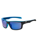 The Dirty Dog Axle Polarised Sunglasses in Satin Black & Crystal Blue