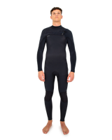 The O'Neill Mens HyperFreak 4/3mm+ Chest Zip Wetsuit in Black