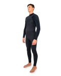 The O'Neill Mens HyperFreak 4/3mm+ Chest Zip Wetsuit in Black