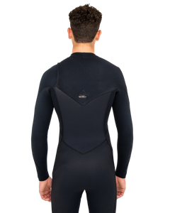 The O'Neill Mens HyperFreak 4/3mm+ Chest Zip Wetsuit in Black