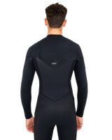 The O'Neill Mens HyperFreak 4/3mm+ Chest Zip Wetsuit in Black