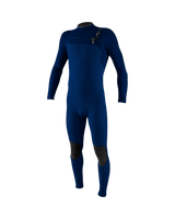 The O'Neill Mens Hyperfreak 4/3mm Chest Zip Wetsuit in Navy & Navy