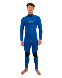 The O'Neill Mens Hyperfreak 4/3mm Chest Zip Wetsuit in Smoke & Raven