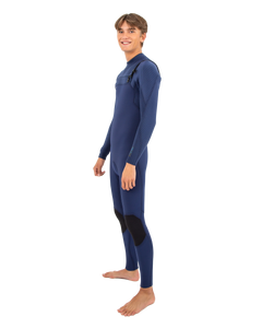 The O'Neill Mens HyperFreak 5/4mm+ Chest Zip Wetsuit in Navy