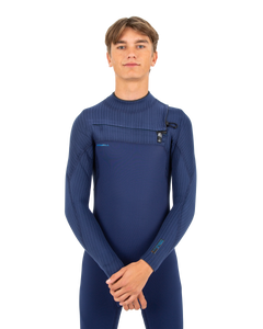 The O'Neill Mens HyperFreak 5/4mm+ Chest Zip Wetsuit in Navy