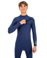 The O'Neill Mens HyperFreak 5/4mm+ Chest Zip Wetsuit in Navy