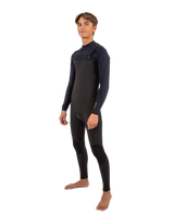 The O'Neill Mens HyperFreak 5/4mm+ Chest Zip Wetsuit in Raven & Black