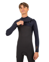 The O'Neill Mens HyperFreak 5/4mm+ Chest Zip Wetsuit in Raven & Black