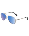 The Dirty Dog Maverick Polarised Sunglasses in Silver & Blue