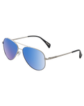 The Dirty Dog Maverick Polarised Sunglasses in Silver & Blue